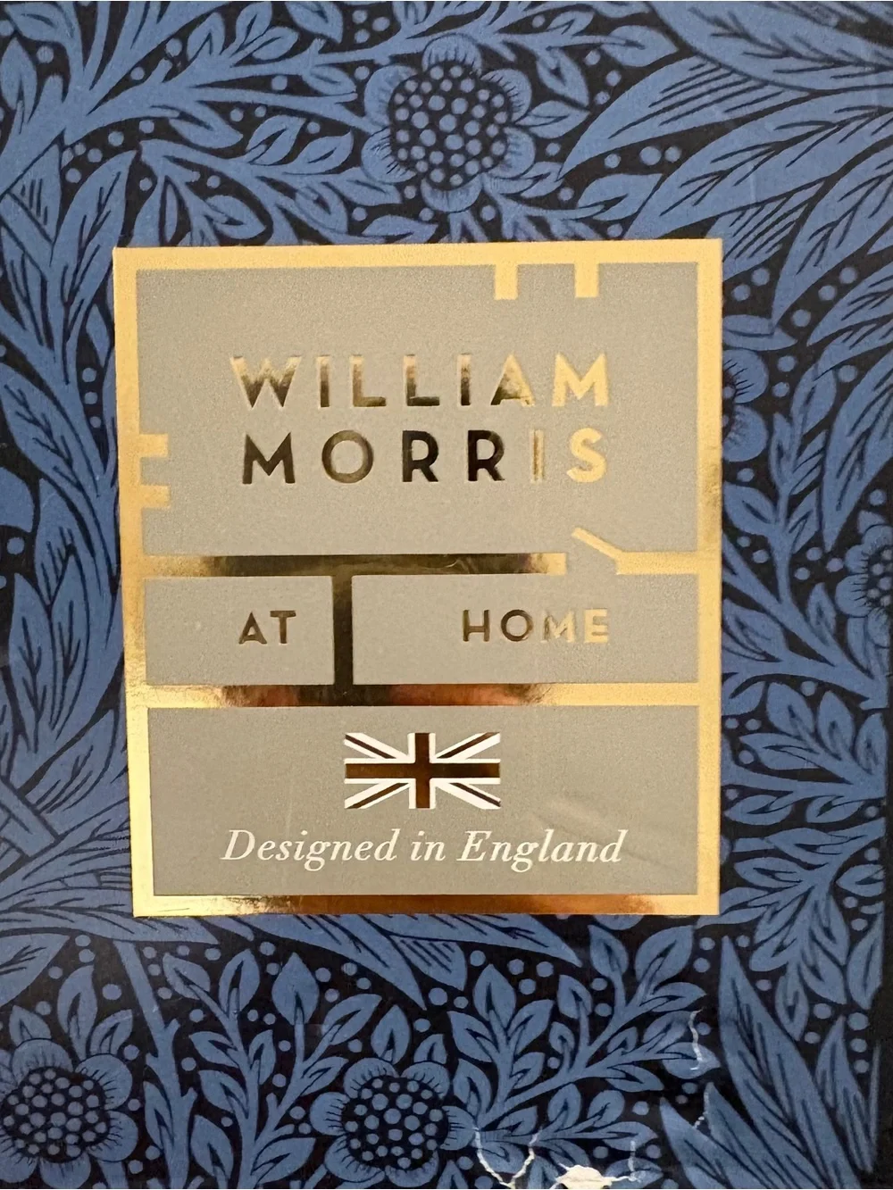 William Morris Cotton Percale Floral Cal King Sheet Set Tonal Clover Soft Blue